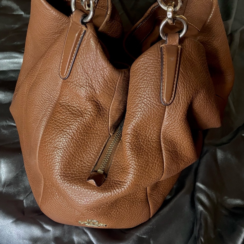 Coach Brown leather bag + FREE Coach wallet